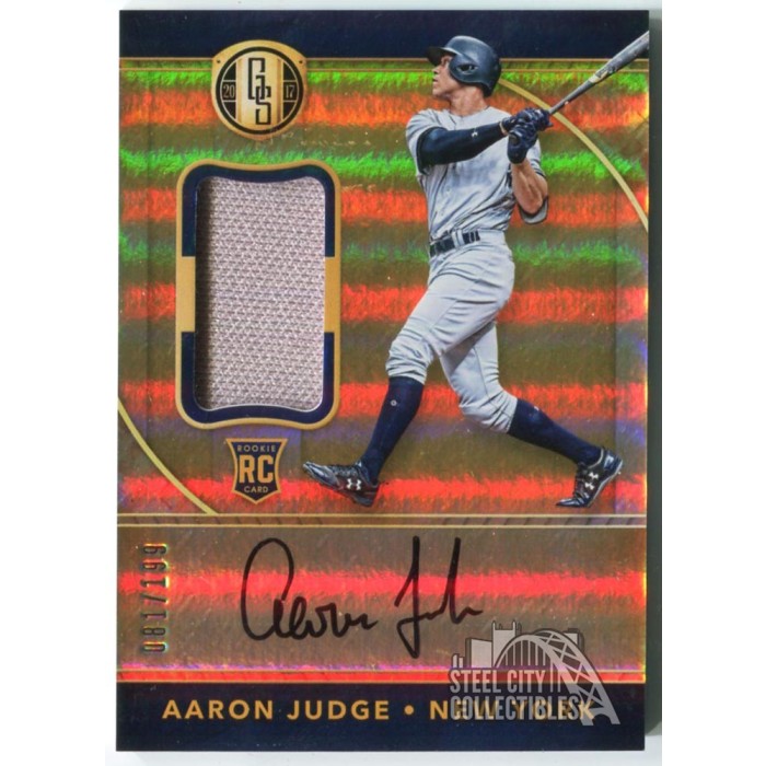 Aaron Judge 2017 Panini Immaculate Dual Patch Autograph Rookie Card 20/25