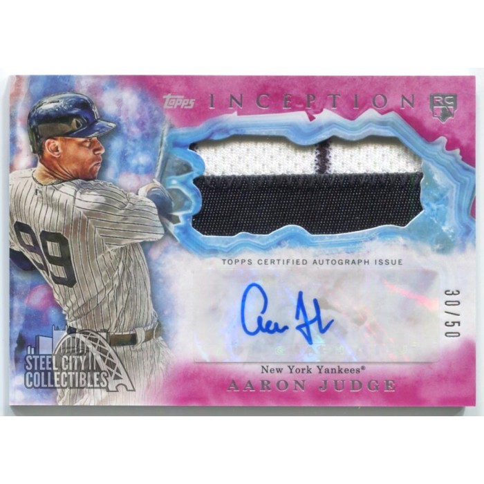 2017 Topps Inception Aaron Judge Rookie Autograph Jersey Patch