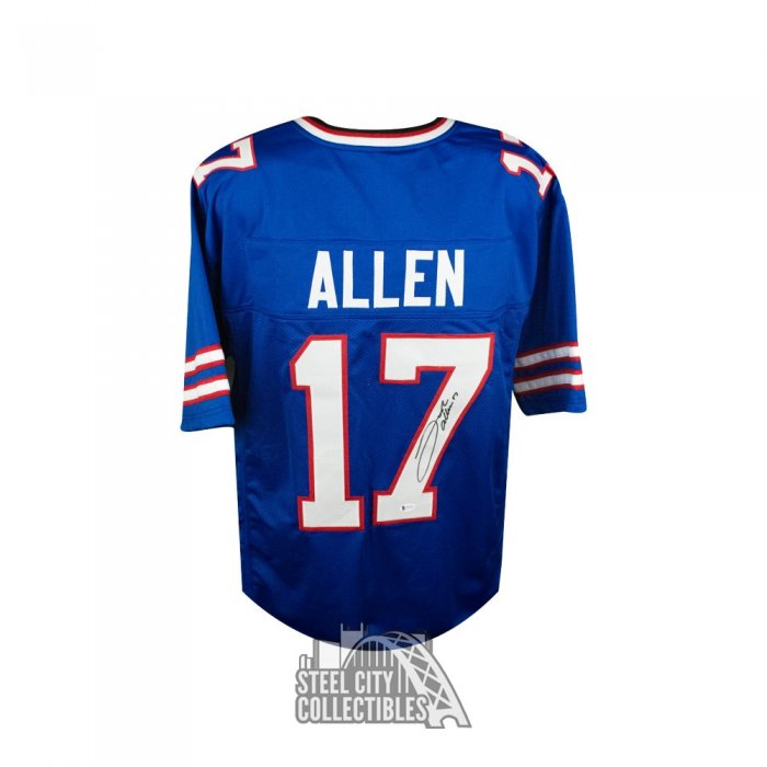 Josh Allen Autographed Buffalo Red Custom Football Jersey - BAS