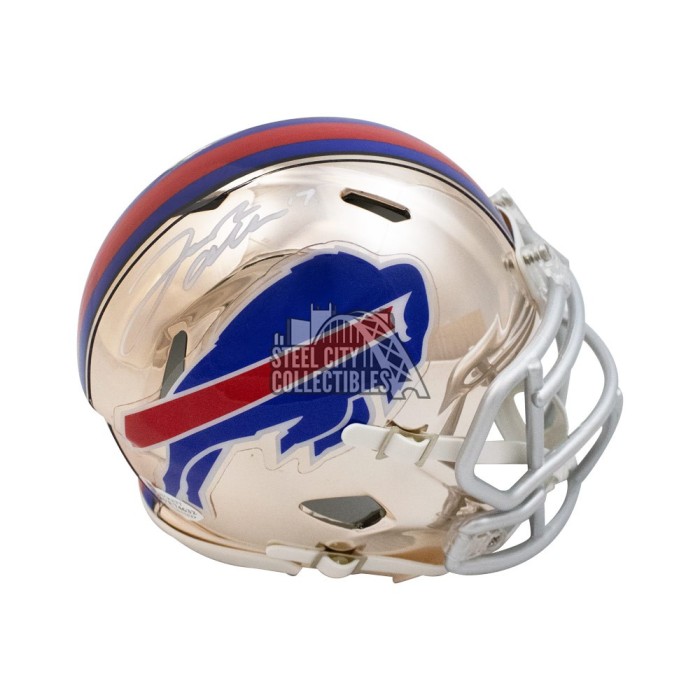 Josh Allen Autographed Buffalo Bills Mini Speed Football Helmet - BAS