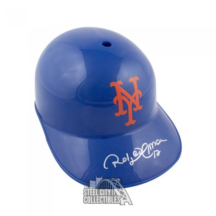 Roberto Alomar Autograph New York Mets F S Souvenir Replica Baseball Helmet JSA Steel City