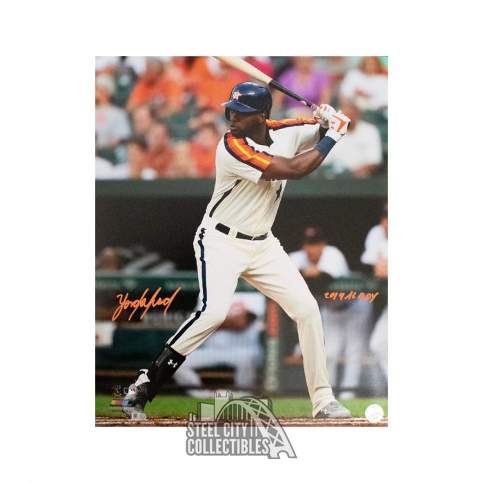 Yordan Alvarez Autographed Houston Custom Baseball Jersey - BAS