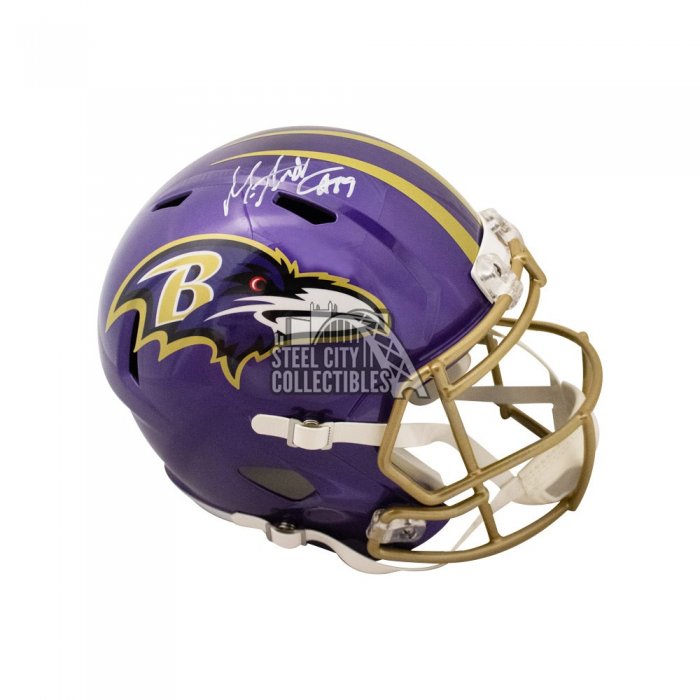 Rod Woodson Autographed Baltimore Ravens Camo Mini Football Helmet - BAS COA