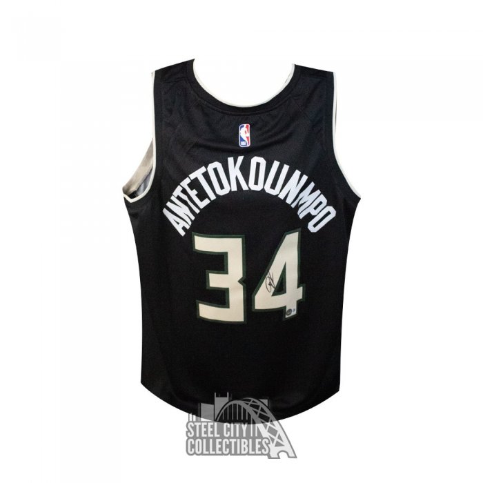 Giannis Antetokounmpo Milwaukee Bucks Signed & Framed Black Jersey (Ja –  Wicked Memorabilia Store
