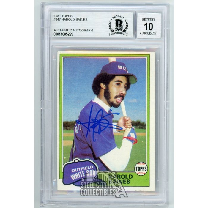 Signed 1981 Topps Harold Baines #347 SGC Authentic, 10 Autograph