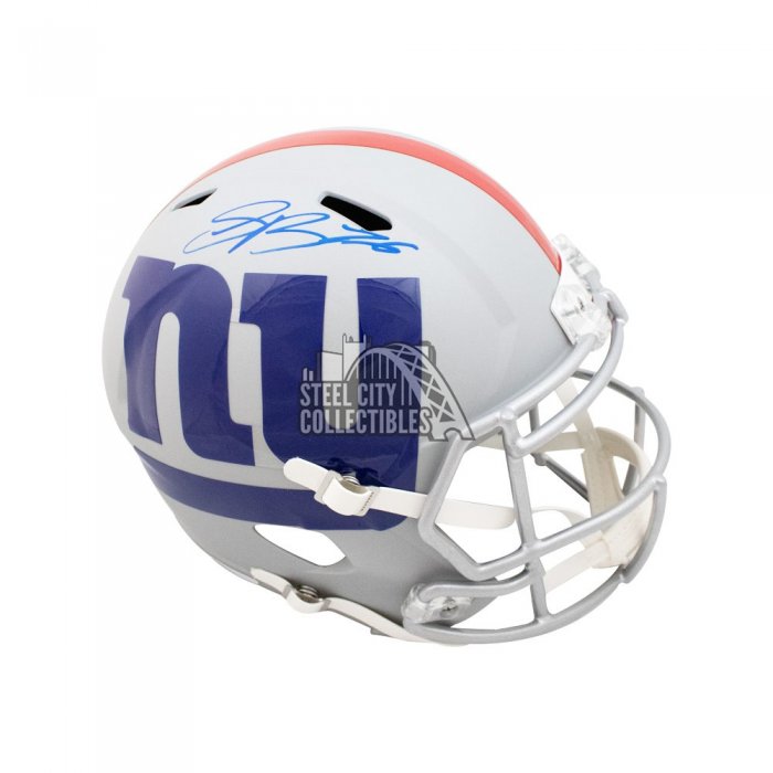 Saquon Barkley New York Giants Signed Authentic AMP Mini Helmet Beckett BAS