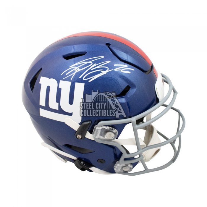 Saquon Barkley Autographed New York Giants Eclipse Replica Full-Size  Football Helmet - BAS COA