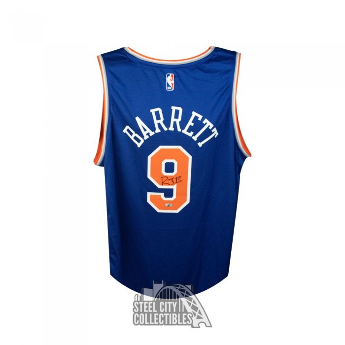 RJ Barrett Autograph Knicks White Fast Break Replica Basketball Jersey  Fanatics