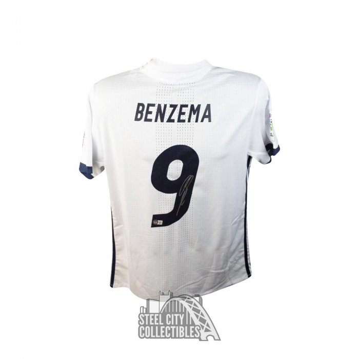 Karim Benzema Autographed Real Madrid Purple Adidas Soccer Jersey - BAS COA