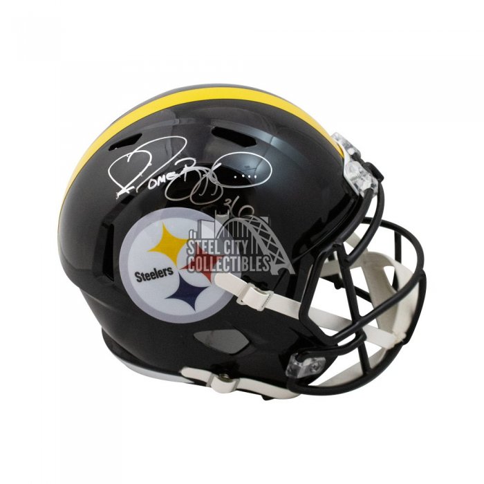 JEROME BETTIS Pittsburgh Steelers Blaze SIGNED Full-Size Replica Helmet BAS  COA