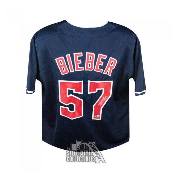 SHANE BIEBER AUTOGRAPHED CLEVELAND INDIANS JERSEY JSA