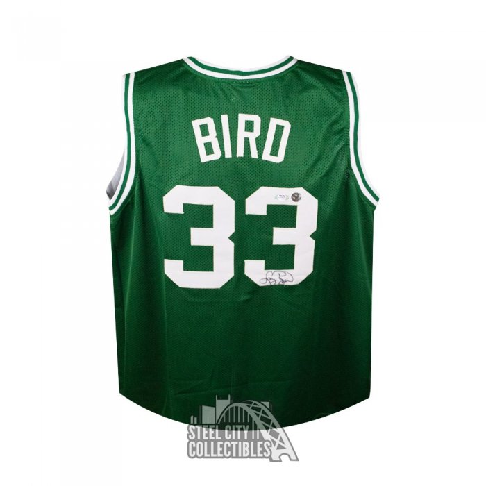 Larry Bird Autographed Boston White Custom Basketball Jersey - BAS COA