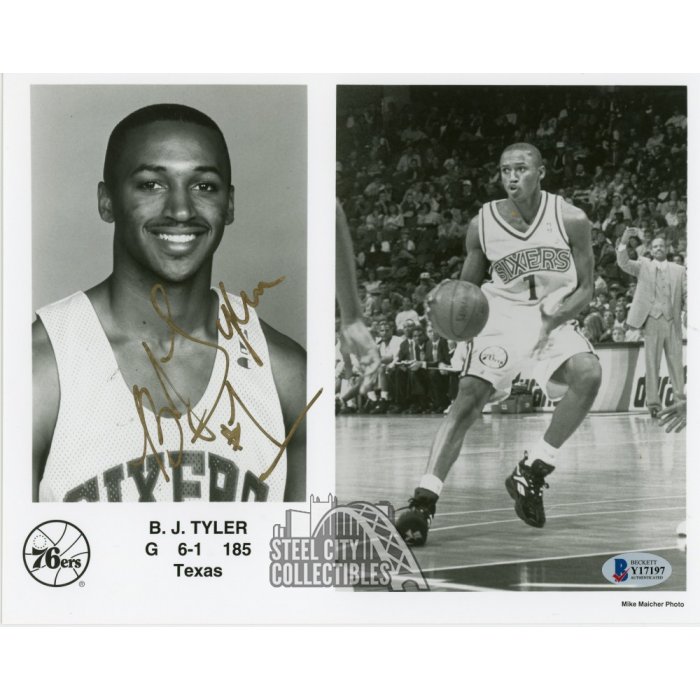 BJ Tyler Autographed Philadelphia 76ers 8x10 Photo - BAS COA | Steel ...