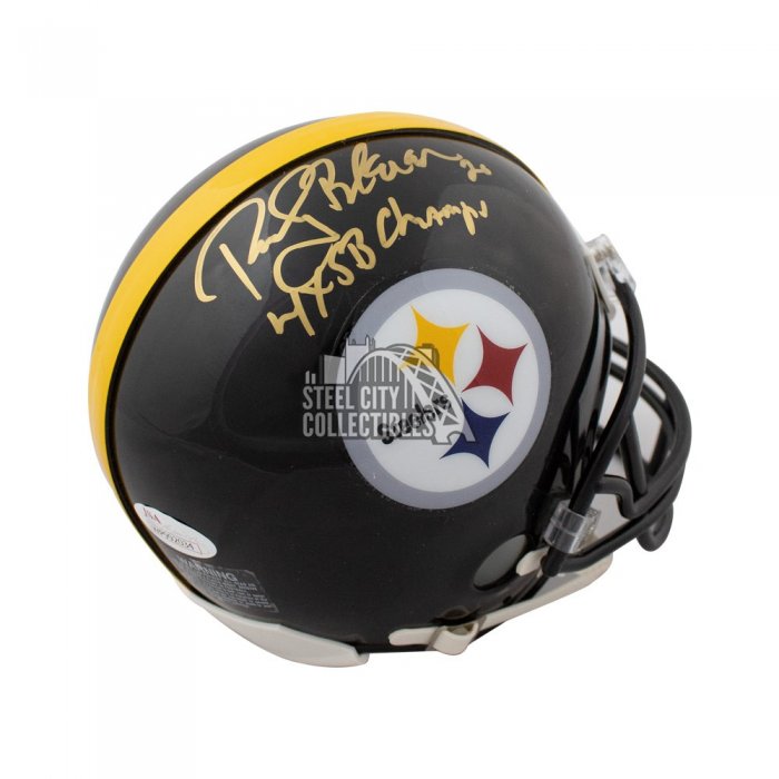 STEELERS ROCKY BLEIER AUTOGRAPHED MINI HELMET W/COA