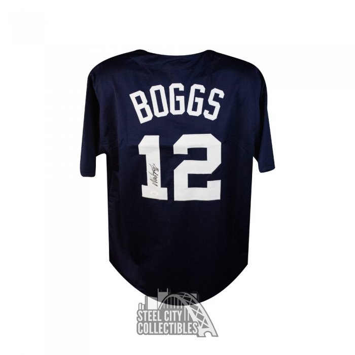 Wade Boggs Autographed Tampa Bay Custom Baseball Jersey - JSA COA