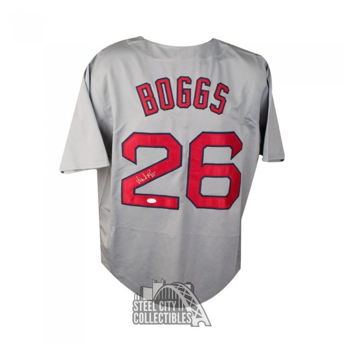 Wade Boggs Autographed Boston Custom White Baseball Jersey - JSA COA