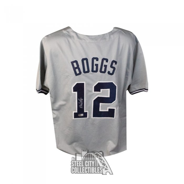 Wade Boggs Autographed Tampa Bay Custom Baseball Jersey - JSA COA