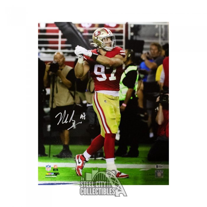 Nick Bosa San Francisco 49ers Autographed 16 X 20 White Jersey