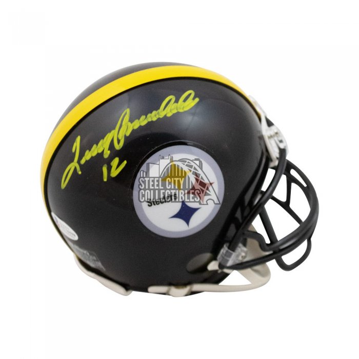 Terry Bradshaw Autographed Steelers Camo Authentic Full-Size Football Helmet  - BAS COA