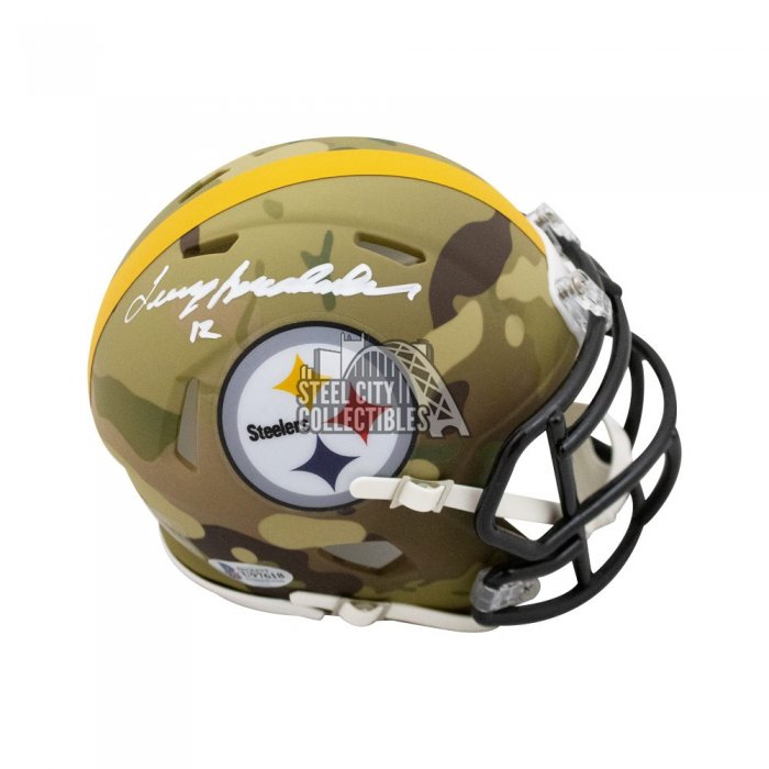 Terry Bradshaw Autographed Pittsburgh Steelers Gold Mini Football