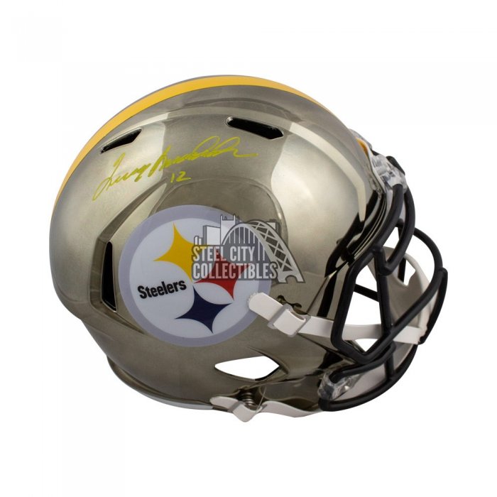 Terry Bradshaw Autographed Pittsburgh Steelers Chrome Full-Size Helmet -  BAS COA