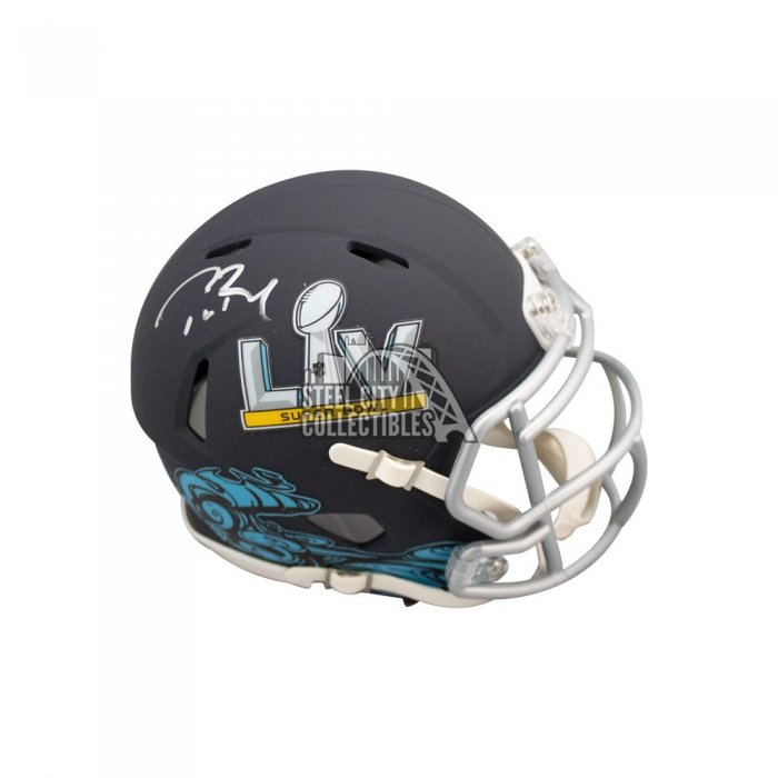 Tom Brady Autographed New England Patriots SB LV Logo Speed Mini Helmet  Fanatics - Game Day Legends