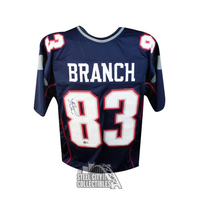 Deion Branch Autographed New England Custom White Football Jersey