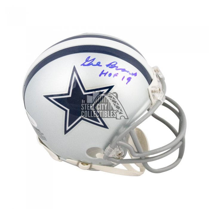 Autographed GIL BRANDT Dallas Cowboys mini helmet - Main Line Autographs