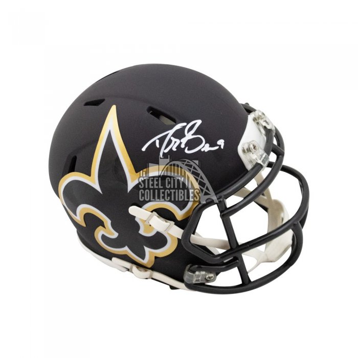 Drew Brees Autographed New Orleans Saints Eclipse Black Full Size