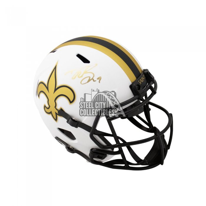 Drew Brees Autographed New Orleans Saints Full-Size Football Helmet - BAS  COA