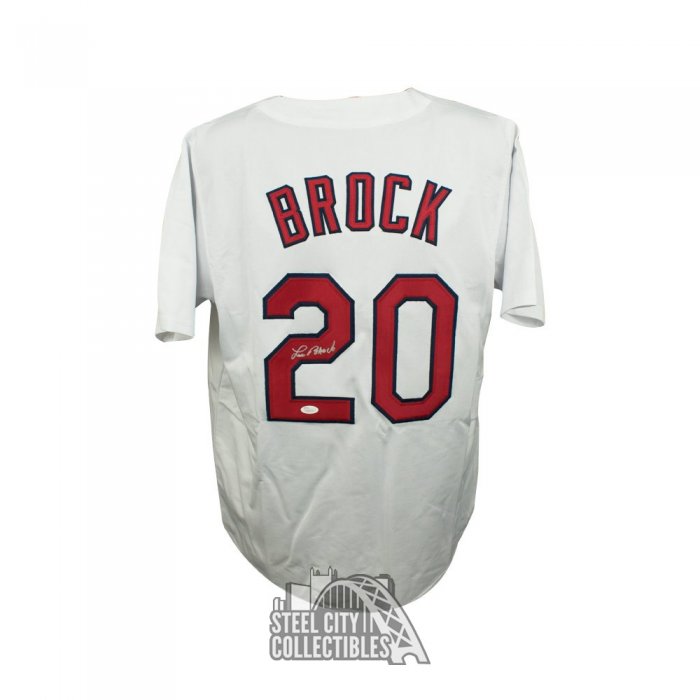 Lou Brock Autographed St. Louis Cardinals Custom Blue Baseball Jersey - JSA  COA (B)