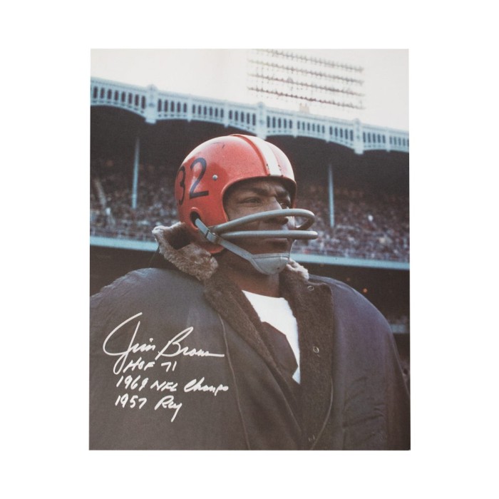 Lot Detail - 1961 National City Fb- #2 Jim Brown, Browns- PSA Authentic-  Hand Cut