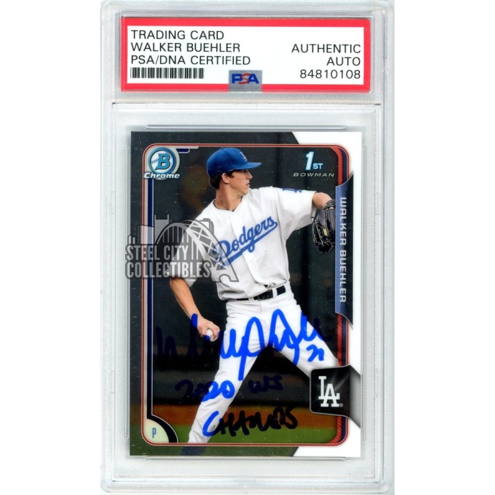 2015 Bowman Draft #46 Walker Buehler Signed Card PSA Slabbed Auto Grad –  Golden State Memorabilia