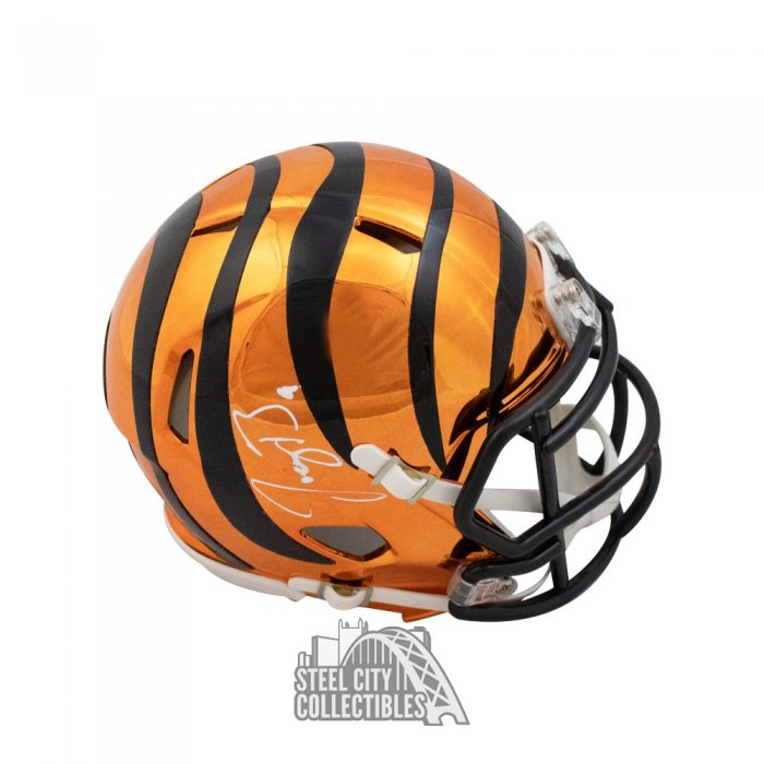 Joe Burrow Autographed Cincinnati Bengals Flat White Mini Football Helmet -  Fanatics