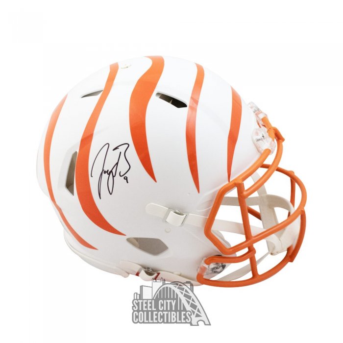 Joe Burrow Autographed Bengals White Alternate Full Size Speed Helmet  Fanatics