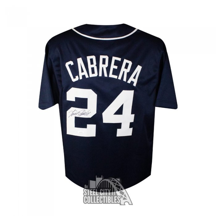 Autographed/Signed Miguel Cabrera Detroit Grey Baseball Jersey JSA COA