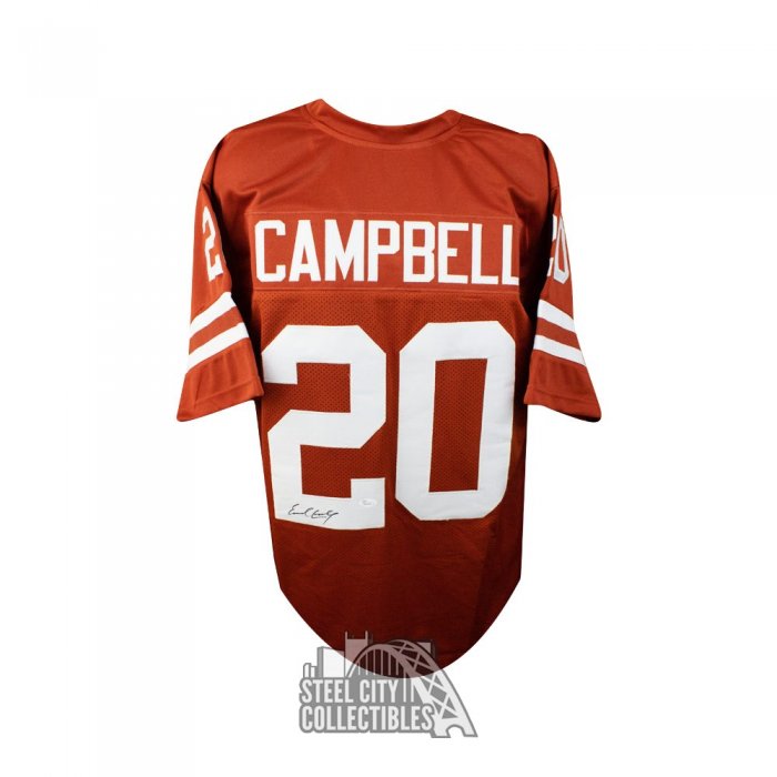 Mens #20 UT Football Earl Campbell college Jersey - White