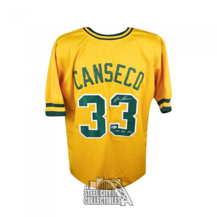 Jose Canseco Juiced Autographed Texas Custom Baseball Jersey - BAS COA