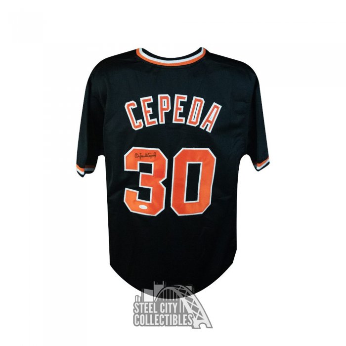 Orlando Cepeda Signed San Francisco White Baseball Jersey (JSA)