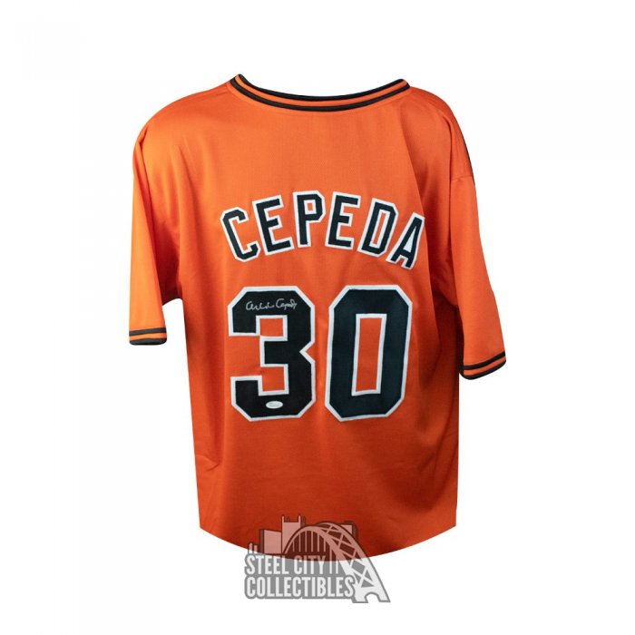 Orlando Cepeda Signed San Francisco White Baseball Jersey (JSA)