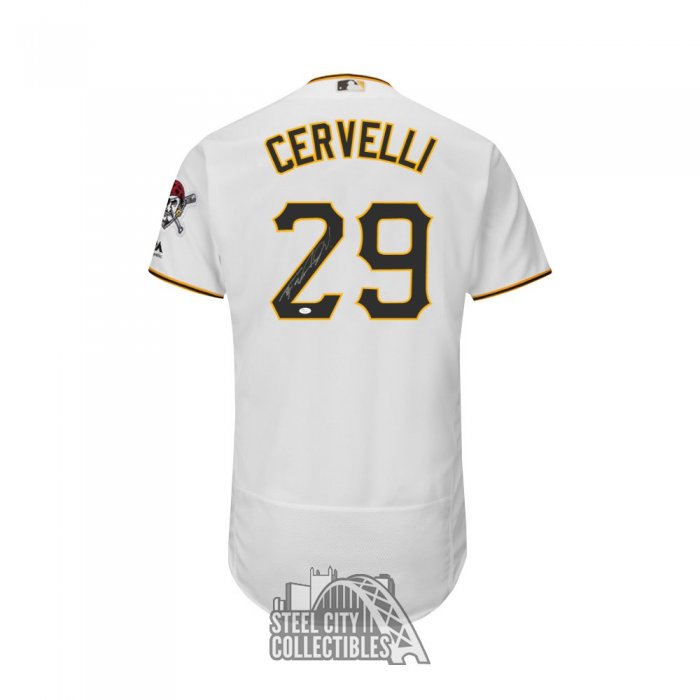 Francisco Cervelli Signed Pittsburgh Pirates Majestic Flex Jersey Size 48  MLB AU