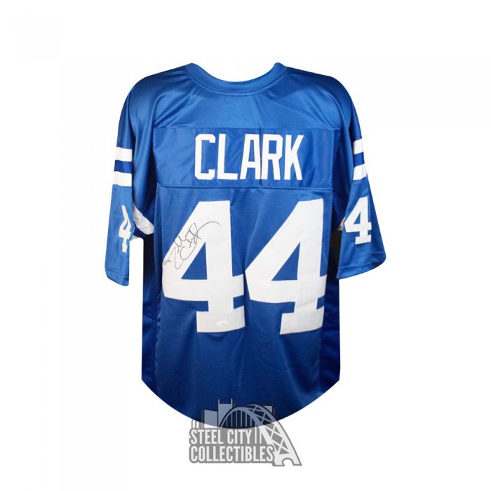 Dallas Clark Autographed Indianapolis Custom Blue Football Jersey JSA COA Steel City Collectibles