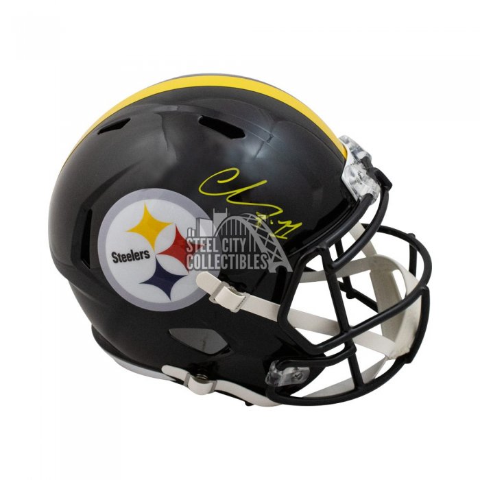 Chase Claypool Autographed Pittsburgh Steelers AMP Replica Full-Size Football  Helmet - BAS COA