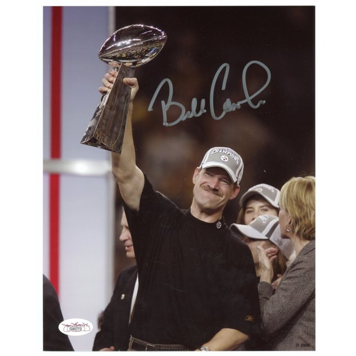 Bill Cowher Autographed Pittsburgh Steelers 8x10 Photo 