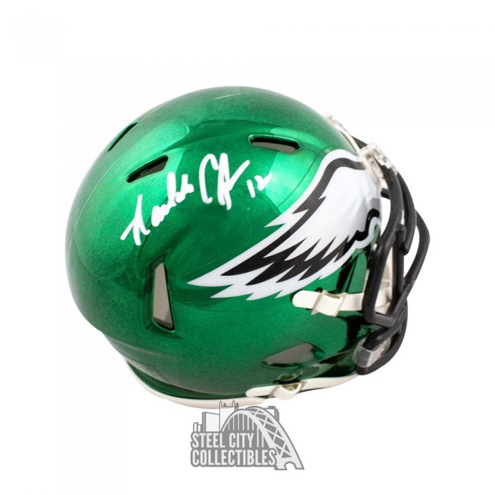 Randall Cunningham Autographed Eagles AMP F/S Football Helmet JSA COA 4  Inscrip