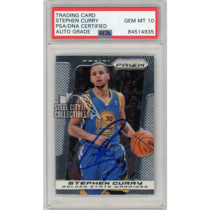 Stephen Curry 2013-14 Panini Prizm Autograph Card #176 - PSA/DNA 10