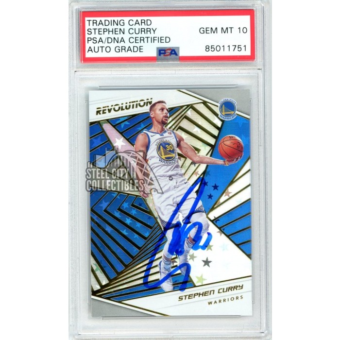 Stephen Curry 2018-19 Panini Revolution Astro Autograph Card #96 PSA ...