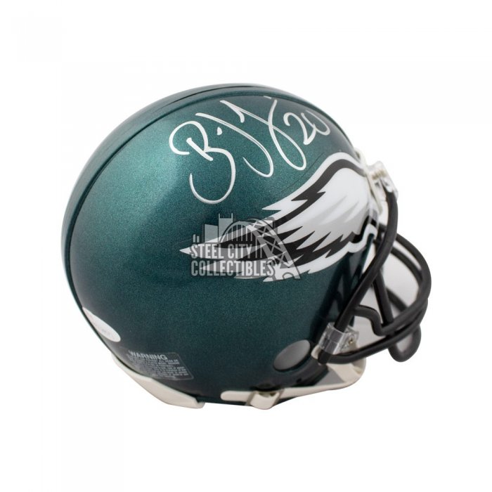 Brian Dawkins Autographed Philadelphia Eagles Flat White Replica Full-Size  Football Helmet - JSA COA