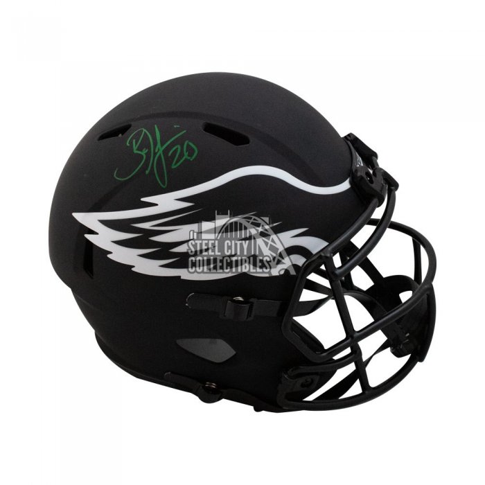 Brian Dawkins Autographed Philadelphia Eagles Flat White Replica Full-Size  Football Helmet - JSA COA