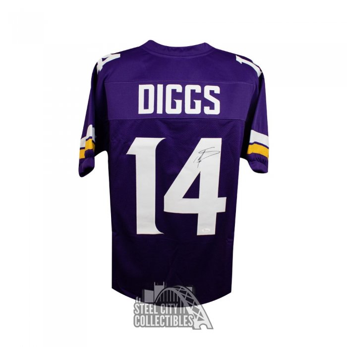 Stefon Diggs Autographed Minnesota Custom Color Rush Football Jersey JSA